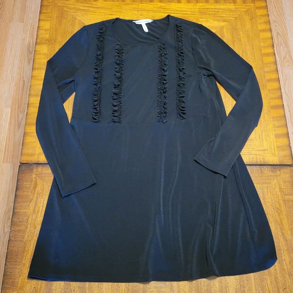 Bcbgeneration Black Ruffled Front Sheath Dress - image 2